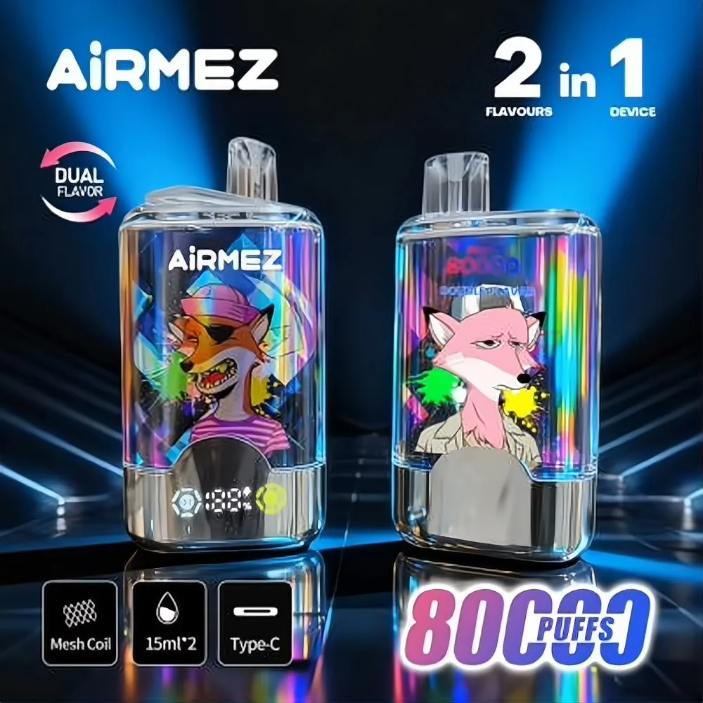 Airmez Fox 2-in-1 80000 Puffs (80K) — 80,000 puffs, vape usa e getta, ingrosso dal magazzino UE estvape, MOQ 10 pz