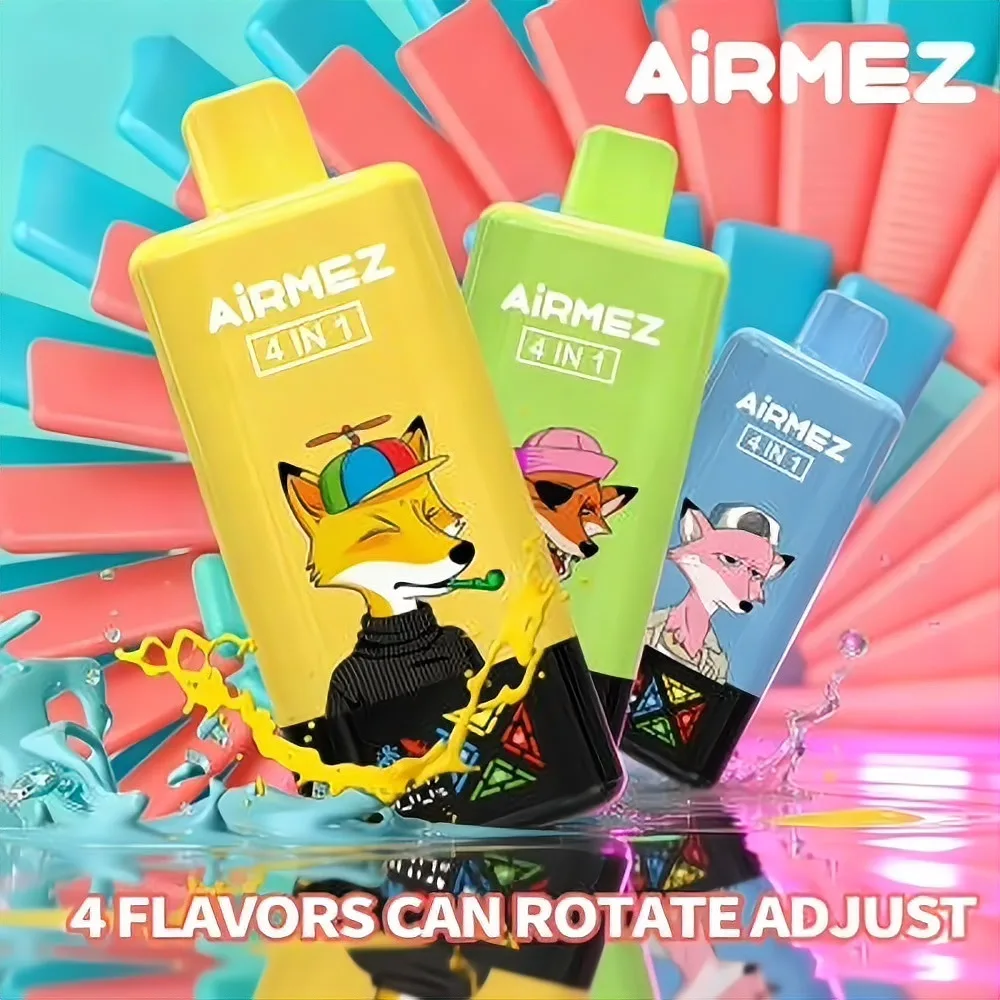 Airmez Fox 4-in-1 120000 Puffs (120K) — 120,000 puffs, Einweg-Vape, Großhandel aus dem estvape EU-Lager, MOQ 10 Stk.