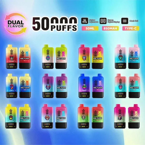 Bang King 50000 Puffs (50K) — 50,000 puffs, vape jednorazowy, hurt z magazynu UE estvape, MOQ 10 szt., widok produktu 2