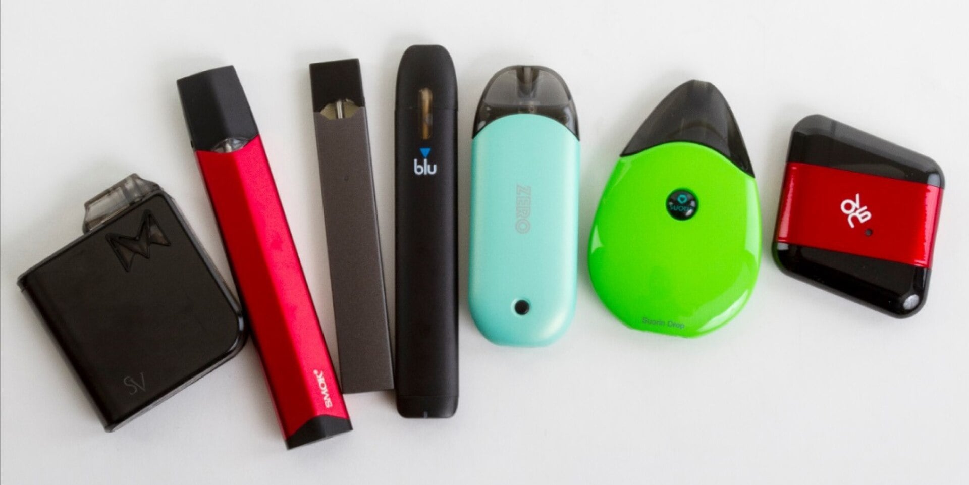 Real photo of modern pod and pod-mod vape devices stocked by EU wholesale suppliers