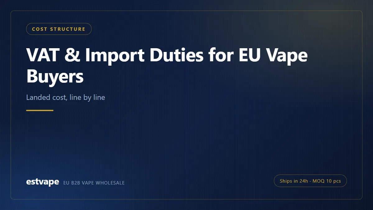VAT & Import Duties for EU Vape Buyers — estvape EU B2B vape wholesale guide